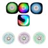 HDNSAUD Roller Skate Wheels 4Pcs 76/80mm Skating Luminous Flashing Inline Roller Skates Shoes Wheels Good Replacement for 608ZZ ABEC-7 Bearings(76mm Blue) view 2
