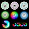 HDNSAUD Roller Skate Wheels 4Pcs 76/80mm Skating Luminous Flashing Inline Roller Skates Shoes Wheels Good Replacement for 608ZZ ABEC-7 Bearings(76mm Blue) view 4