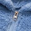 Baby Fleece Snowsuit Boy Girl Cute Bear Ear Hooded Jumpsuit Romper Zipper Winter Outfits Infant (Blue, 0-6 Months) view 4