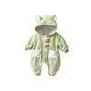 Baby Clothes Boys Girls Winter Snowsuit Cute Bear Suit Newborn Infant Coats Sherpa Hooded Bodysuits (Green, 3-6 Months) view 1