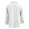Button Down Linen Shirts for Men Casual Long Sleeve Cotton Beach Shirts Regular Fit Business Dress Shirts (Large,White) view 3