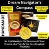 ALADEAN Brass Dream Navigator's COMPASS - Inspirational Graduation Gift, Encouragement Gift for Men, Son, Husband - Motivational, Christmas, Unique Office Decor - Greeting view 2