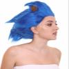 BC GOODS BY Women's Spiked Blue Cosplay Hedgehog Wig with Ears - Short Curly Wigs for Women Cosplay Party - Blue view 3