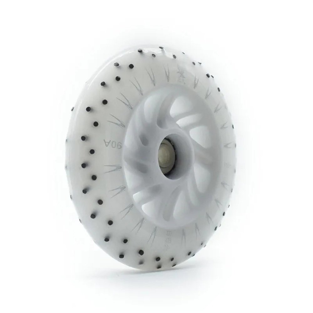 HDNSAUD Roller Skate Wheels 90mm 100mm 110mm Speed Skating Wheel White Blue red Colorful 110 Inline Skates tyre 90A Shine Flash fire Stone Flint Spark(6 90mm 104flints)
