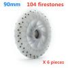 HDNSAUD Roller Skate Wheels 90mm 100mm 110mm Speed Skating Wheel White Blue red Colorful 110 Inline Skates tyre 90A Shine Flash fire Stone Flint Spark(6 90mm 104flints) view 2