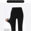 Teen Girls Bell Bottoms Flare Leg Pants Dressy Uiform Casual Summer Slimming Black Stretch High (Black, 12-13 Years) view 4