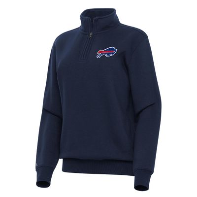 Antigua Women's Navy Buffalo Bills Victory Quarter-Zip Top