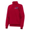 Antigua Women's Red Buffalo Bills Victory Quarter-Zip Top view 1