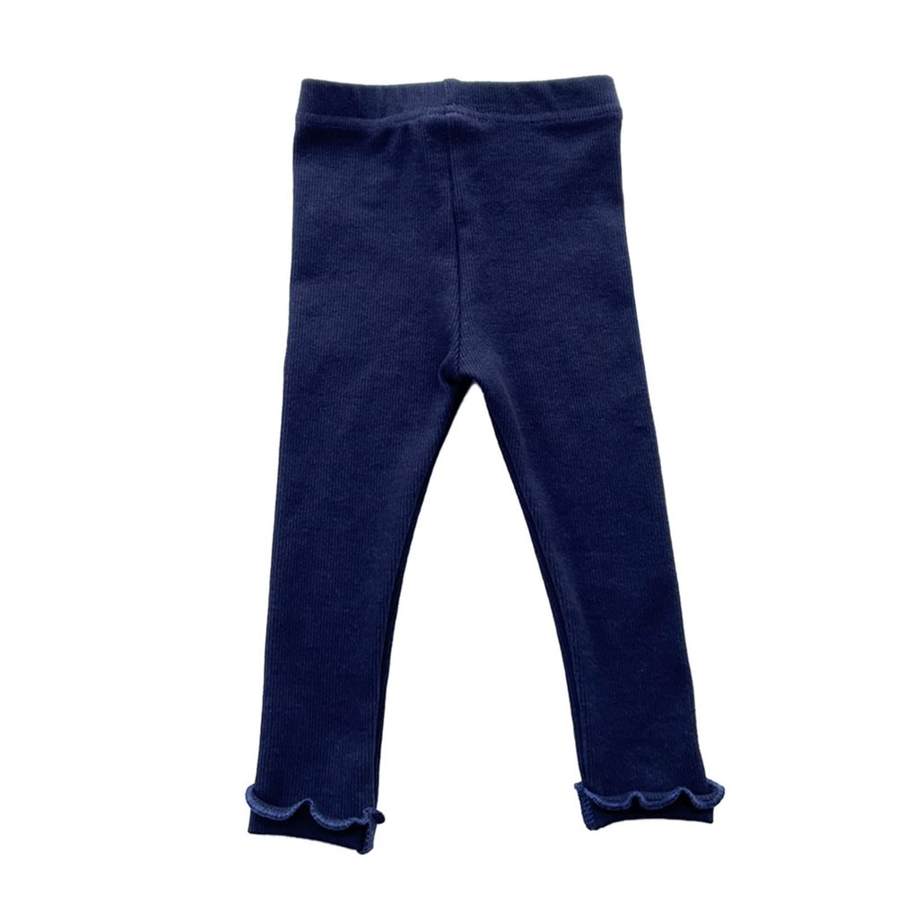 Toddler Baby Ribbed Legging Girls Boys Warm Knitted Soild Soft Dance Pants Tights Kids Fall Winter (Navy, 3-6 Months)
