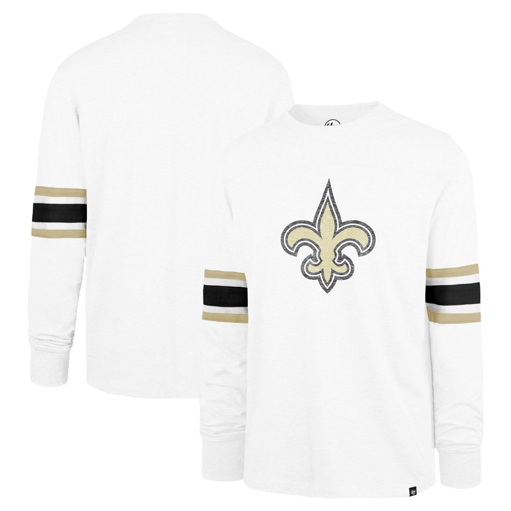 47 Men's White New Orleans Saints Gridiron Premier Brex Long Sleeve T-Shirt