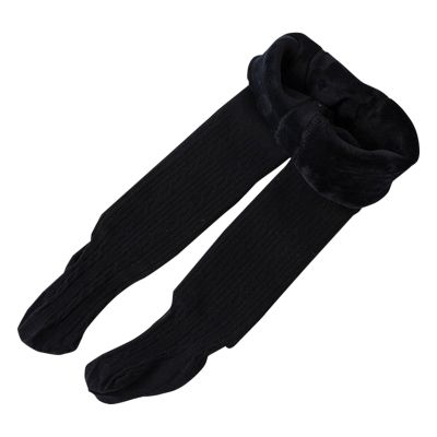Baby Fleece Lined Winter Leggings Toddler Infant Footie Basic Full Length Stretchy Thermal Fall (Black, 12-24 Months)
