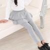 Baby Kids Girls Ruffle Skirts Leggings Tights Toddler Footless Cotton Solid Color Stretch Yoga (GY1, 18-24 Months) view 2