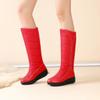 SACFOF Women's Winter Snow Boots Warm Thick Sole Mid Calf Boots Waterproof Rain Fur Lined Platform Winter Wedge Boots view 2