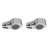 2PCS Stainless Steel Jaw Slide, 1 Inch Marine Hardware Jaw Slide for Boat Bimini Top, Hinged with Rubber Insert view 1