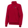 Antigua Women's Red Houston Texans Victory Quarter-Zip Top view 1