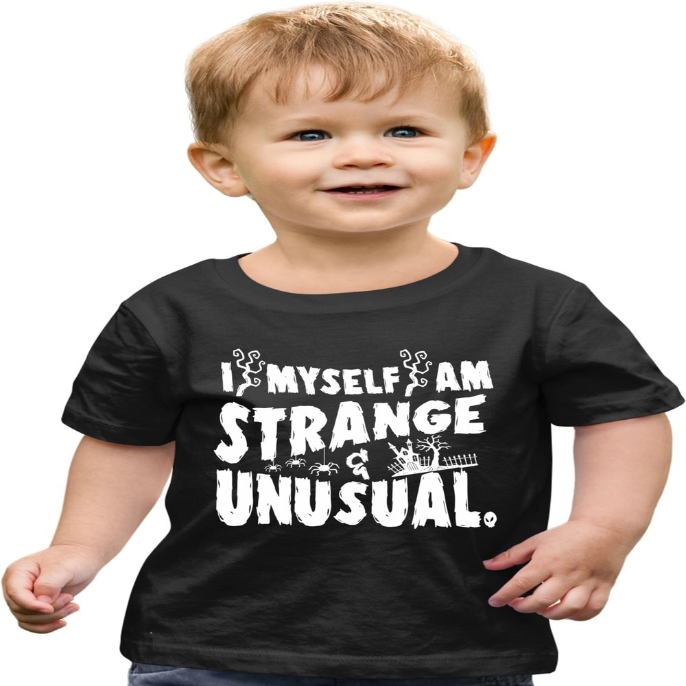 2T Black Toddler I Myself Am Strange & Unusual Halloween Toddler T-Shirt
