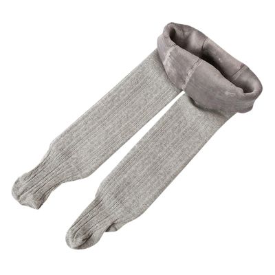 Baby Fleece Lined Winter Leggings Toddler Infant Footie Basic Full Length Stretchy Thermal Fall (Grey, 6-12 Months)