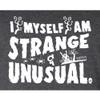 4X-Large Heather Black Mens I Myself Am Strange & Unusual Halloween T-Shirt view 4
