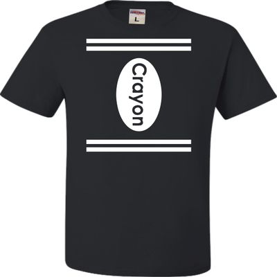 Go All Out XX-Large Black Mens Crayon Costume with Many Color Choices T-Shirt