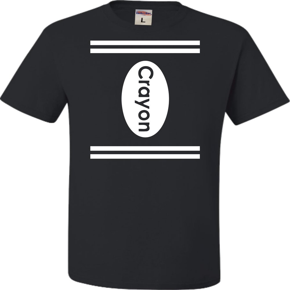 Go All Out XX-Large Black Mens Crayon Costume with Many Color Choices T-Shirt
