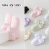 EPEIUS Baby Lace Socks Newborn Girl Eyelet Ruffle Socks Infant Toddler Dress Crew Sox 0-6/6-12/12-24 Months White/Ivory/Pink 3 Pack M view 2