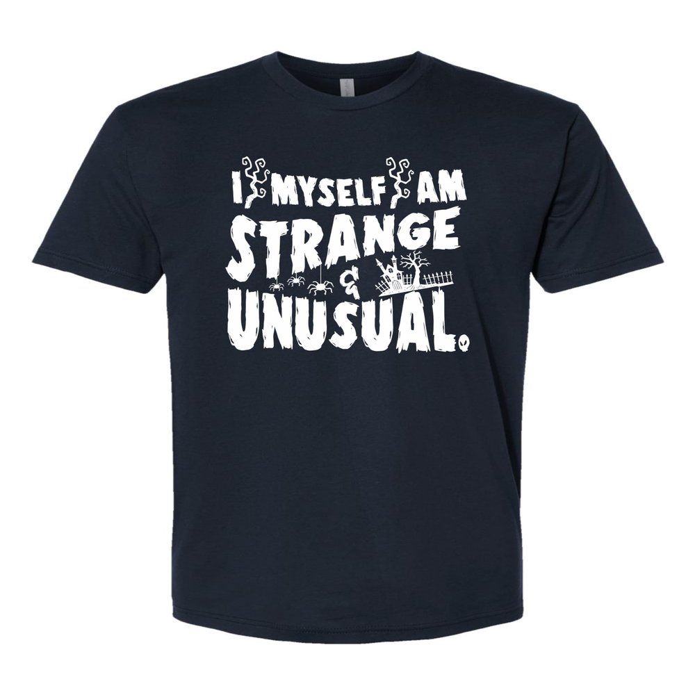3X-Large Navy Blue Mens I Myself Am Strange & Unusual Halloween Deluxe Soft T-Shirt