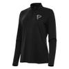 Antigua Women's Black Atlanta Falcons Reprocess Quarter-Zip Top view 1