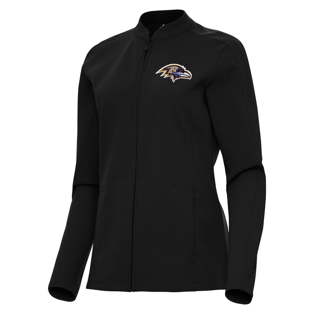 Antigua Women's Black Baltimore Ravens Regard Full-Zip Jacket