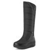 SACFOF Women's Winter Snow Boots Warm Thick Sole Mid Calf Boots Waterproof Rain Fur Lined Platform Winter Wedge Boots view 1