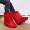 Women's Furry Faux Fur Boots Winter Shoes Fashion Fluffy Warm Snow Boots Mid-Calf Comfortable Outdoor Flat Short Boots view 2