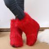 Women's Furry Faux Fur Boots Winter Shoes Fashion Fluffy Warm Snow Boots Mid-Calf Comfortable Outdoor Flat Short Boots view 3