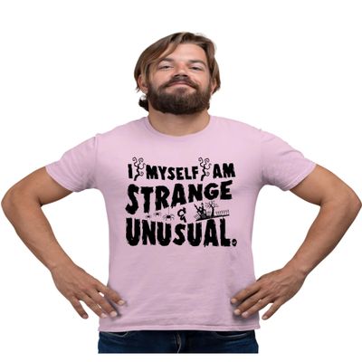 3X-Large Pink Mens I Myself Am Strange & Unusual Halloween T-Shirt