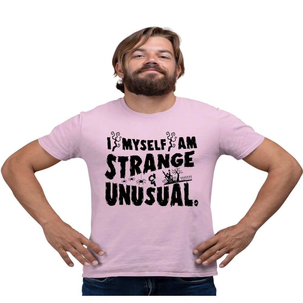 3X-Large Pink Mens I Myself Am Strange & Unusual Halloween T-Shirt