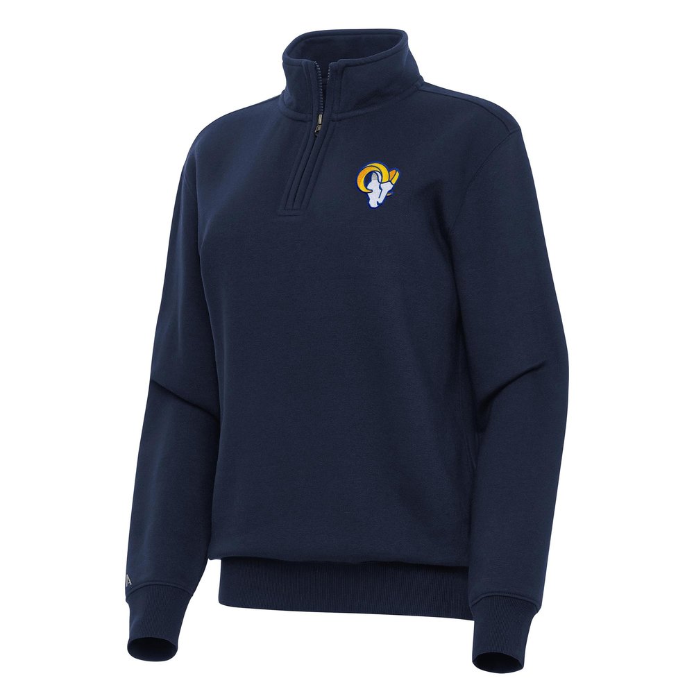 Antigua Women's Navy Los Angeles Rams Victory Quarter-Zip Top