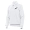 Antigua Women's White Philadelphia Eagles Victory Quarter-Zip Top view 1