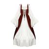 Women's Off Shoulder Dress Flared Sleeves Adjustable Shoulder Strap Corset Tunic Dresses Medieval Halloween Costumes view 1