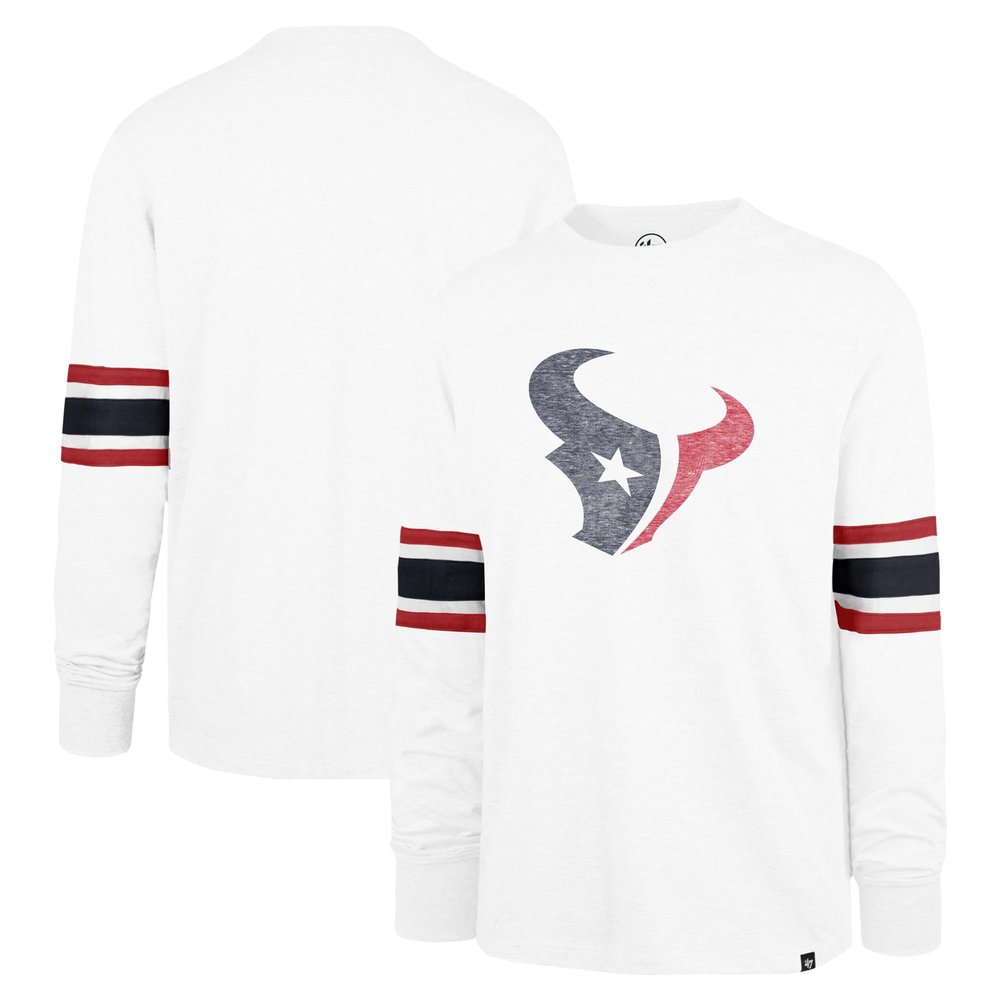 47 Men's White Houston Texans Gridiron Premier Brex Long Sleeve T-Shirt