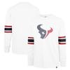 47 Men's White Houston Texans Gridiron Premier Brex Long Sleeve T-Shirt view 1