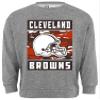 Zubaz NFL Men's Heather Grey Camo Team Crewneck Sweatshirt, Cleveland Browns, Large view 1