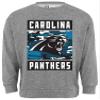 Zubaz NFL Men's Heather Grey Camo Team Crewneck Sweatshirt, Carolina Panthers, Medium view 1
