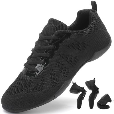 Kvwqoty Girls Cheer Shoes Mesh Flexible Non-Slip Black Little Kid 13.5