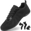 Kvwqoty Girls Cheer Shoes Mesh Flexible Non-Slip Black Little Kid 13.5 view 1