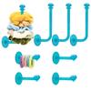 8Pcs Scrunchie Holder Stand Hai Tie Organizer, Girls Hair Accessories Organizer Storage for Headband Hairband Hair Ties, Acrylic Clear Glitter Adhesive Scrunchy Holder Scrunchie Tower Storage view 1