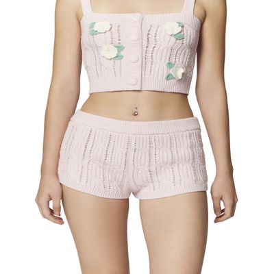 florence by mills Wish Big Collection Women's Cable Knit Shortie, Ballerina Pink, XX-Small
