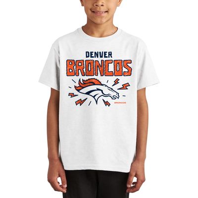 Denver Broncos Doodle - NFL Youth Short Sleeve Fan T-Shirt for Boys & Girls
