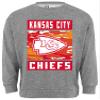 Zubaz NFL Men's Heather Grey Camo Team Crewneck Sweatshirt, Kansas City Chiefs, XX-Large view 1