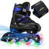 OBENSKY Adjustable Inline Skates for Boys and Girls Ages 4-12, Roller Skates Blades for Kids with Full Light Up Wheels, Fun Illuminating Roller Skates for Beginner Youth and Toddlers view 1