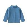 Toddler Turtleneck Toddler Boys Girls Solid Long Sleeve Cotton Shirt Mock Neck Cotton Blouse Fall (Blue, 5-6 Years)