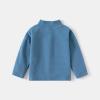 Toddler Turtleneck Toddler Boys Girls Solid Long Sleeve Cotton Shirt Mock Neck Cotton Blouse Fall (Blue, 5-6 Years) view 2
