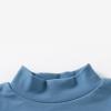 Toddler Turtleneck Toddler Boys Girls Solid Long Sleeve Cotton Shirt Mock Neck Cotton Blouse Fall (Blue, 5-6 Years) view 3